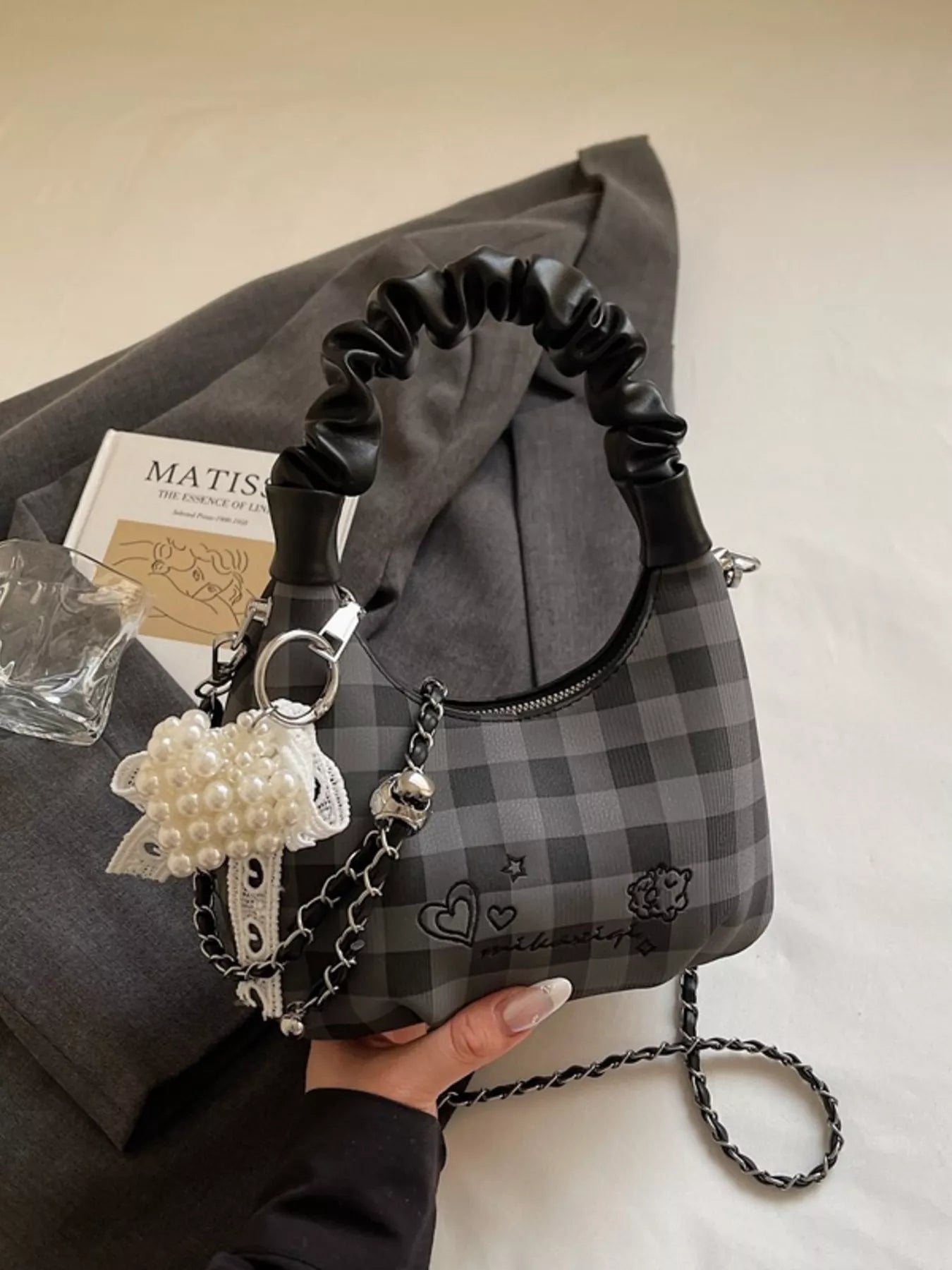Ruched Handle Crossbody Bag
