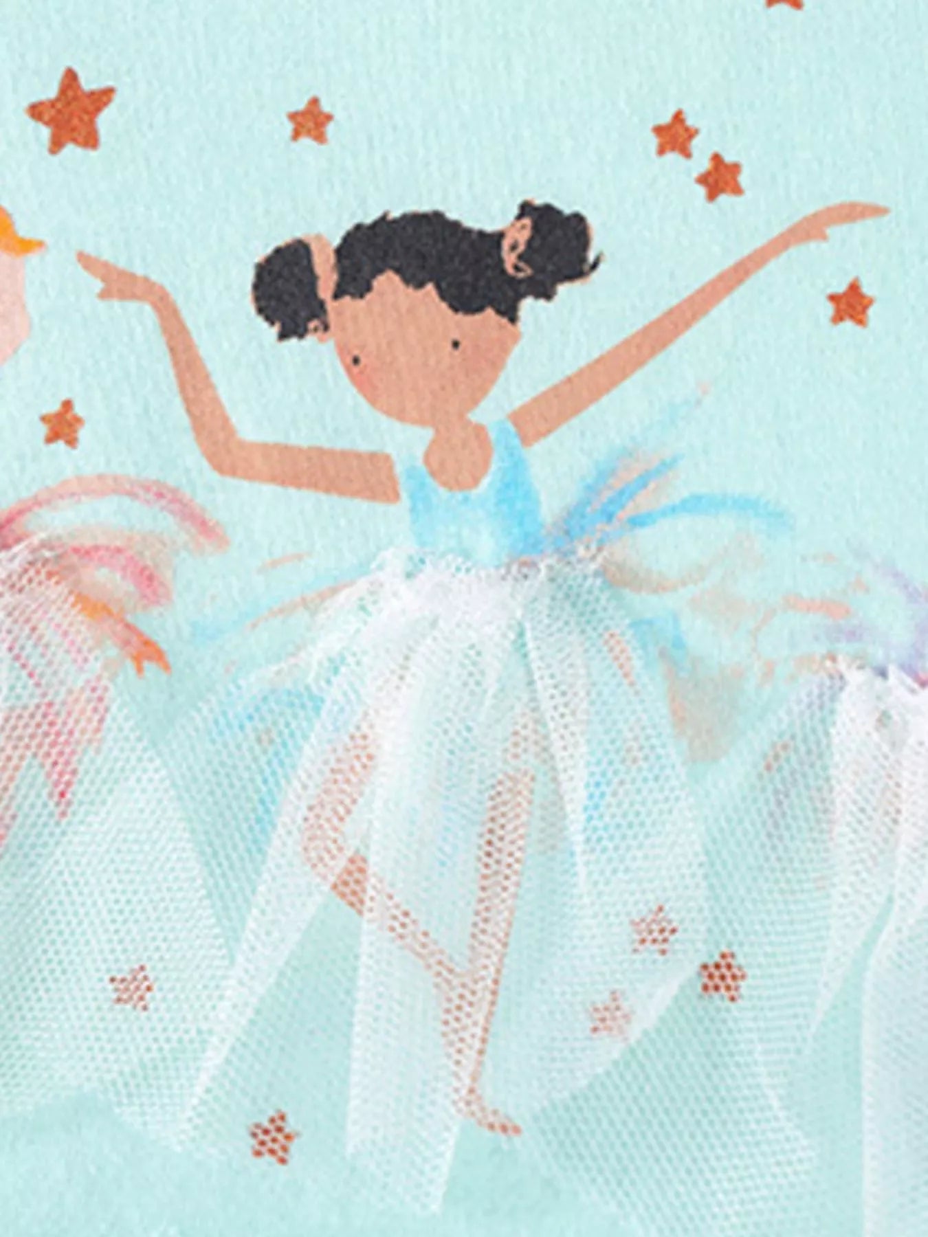 Children's Ballerina Round Neck Tulle Dress