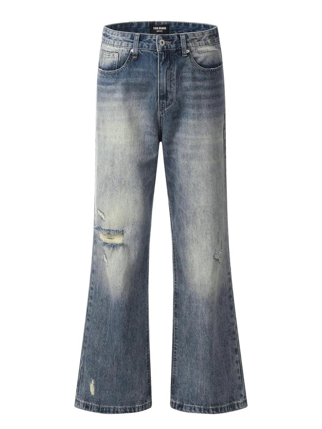 Men's Vintage Wash Distressed Jeans
