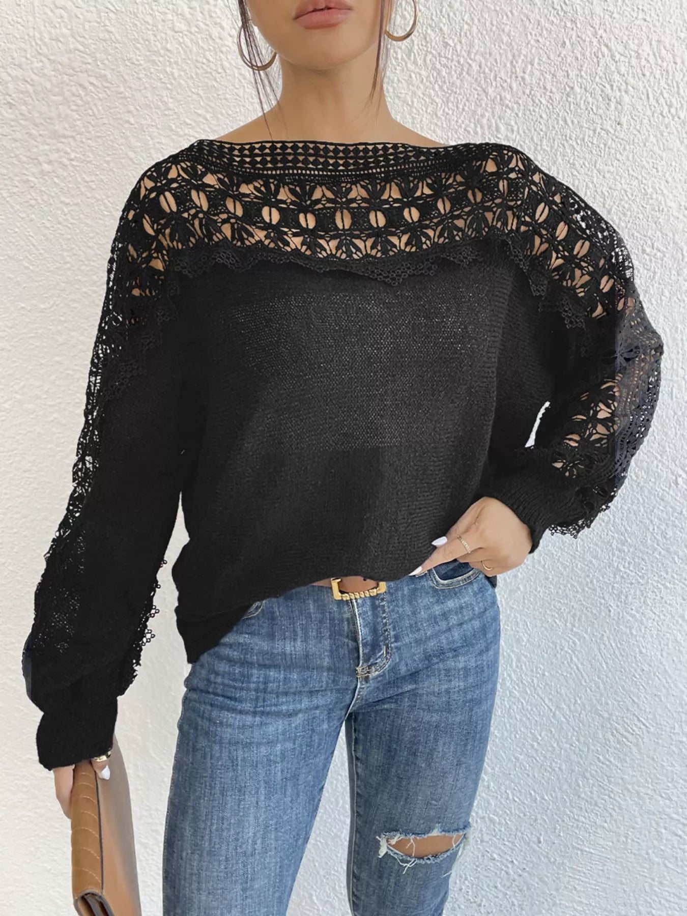 Crochet Long Sleeve Sweater
