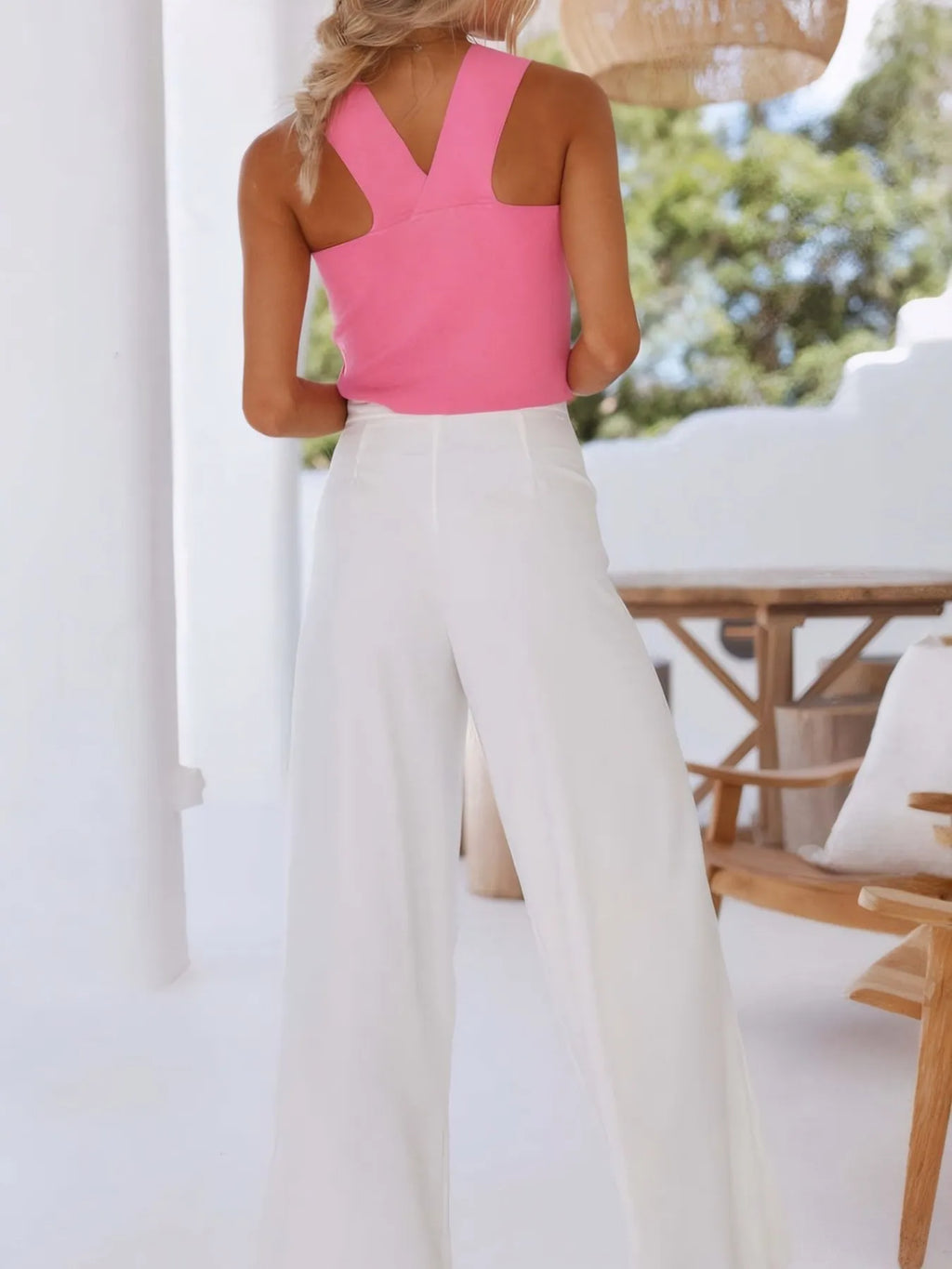 Square Neck Ribbed Crop Tank Top