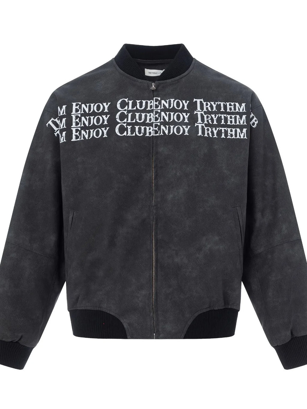 Men's Zip Up Letter Graphic Bomber Jacket