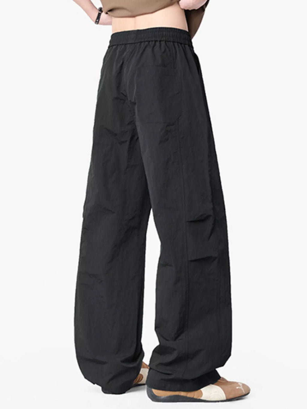 Men's Loose Fit Drawstring Wide Leg Pants