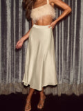 Satin Midi Skirt