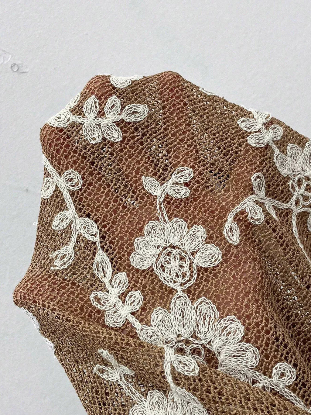 Floral Embroidered Long Sleeve Shirt