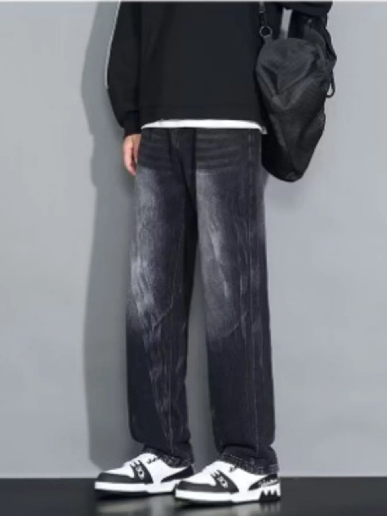 Men's Full Size Wash Loose Fit Jeans Plus Size