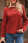 Long Sleeve T-Shirt with Contrast Trim