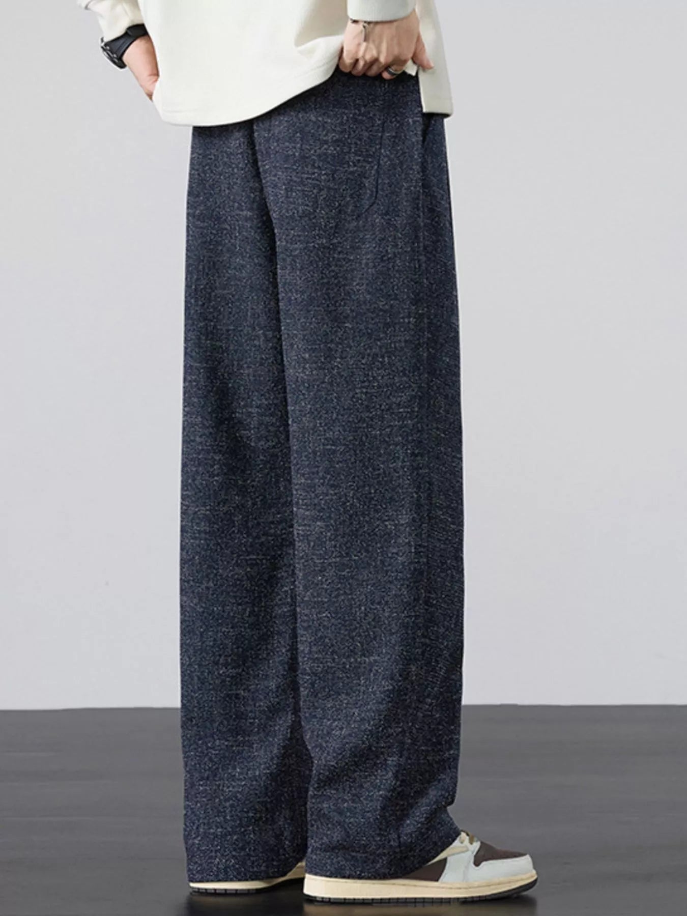 Men's Plus Size Casual Wide Leg Pants
