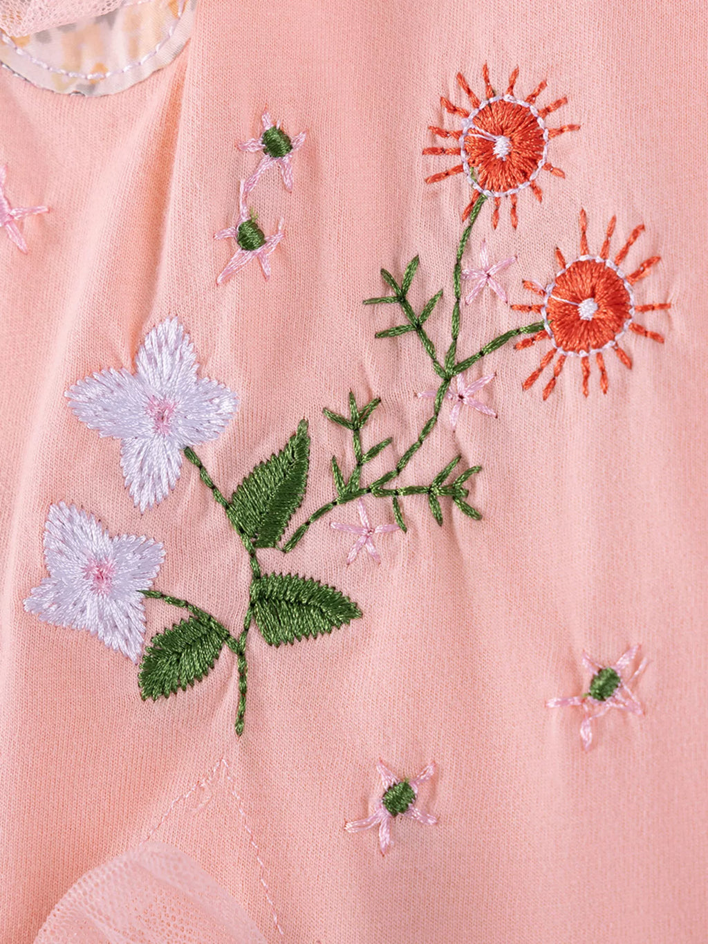 Children's Ruffled Hem Short Sleeve Dress