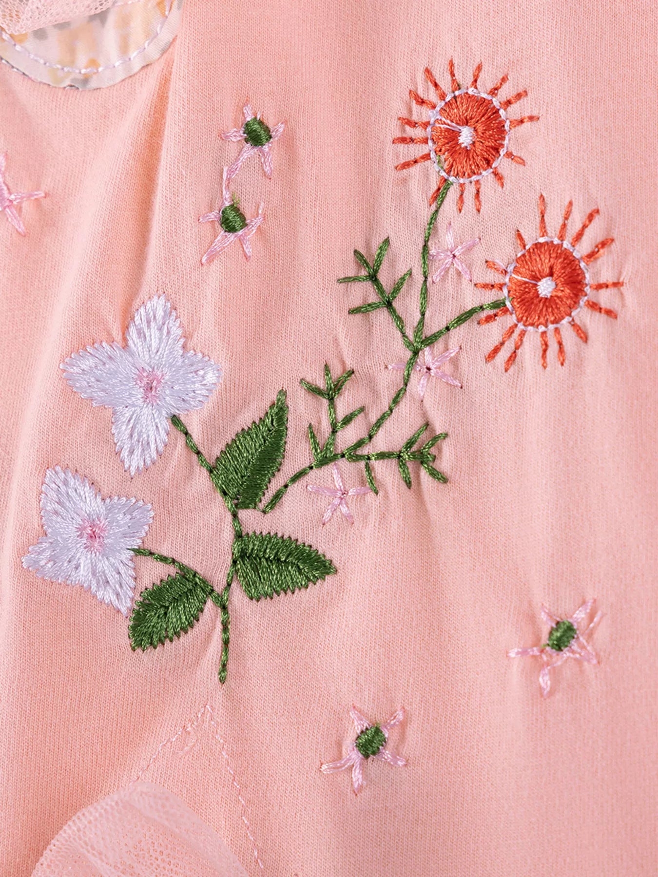 Children's Ruffled Hem Short Sleeve Dress