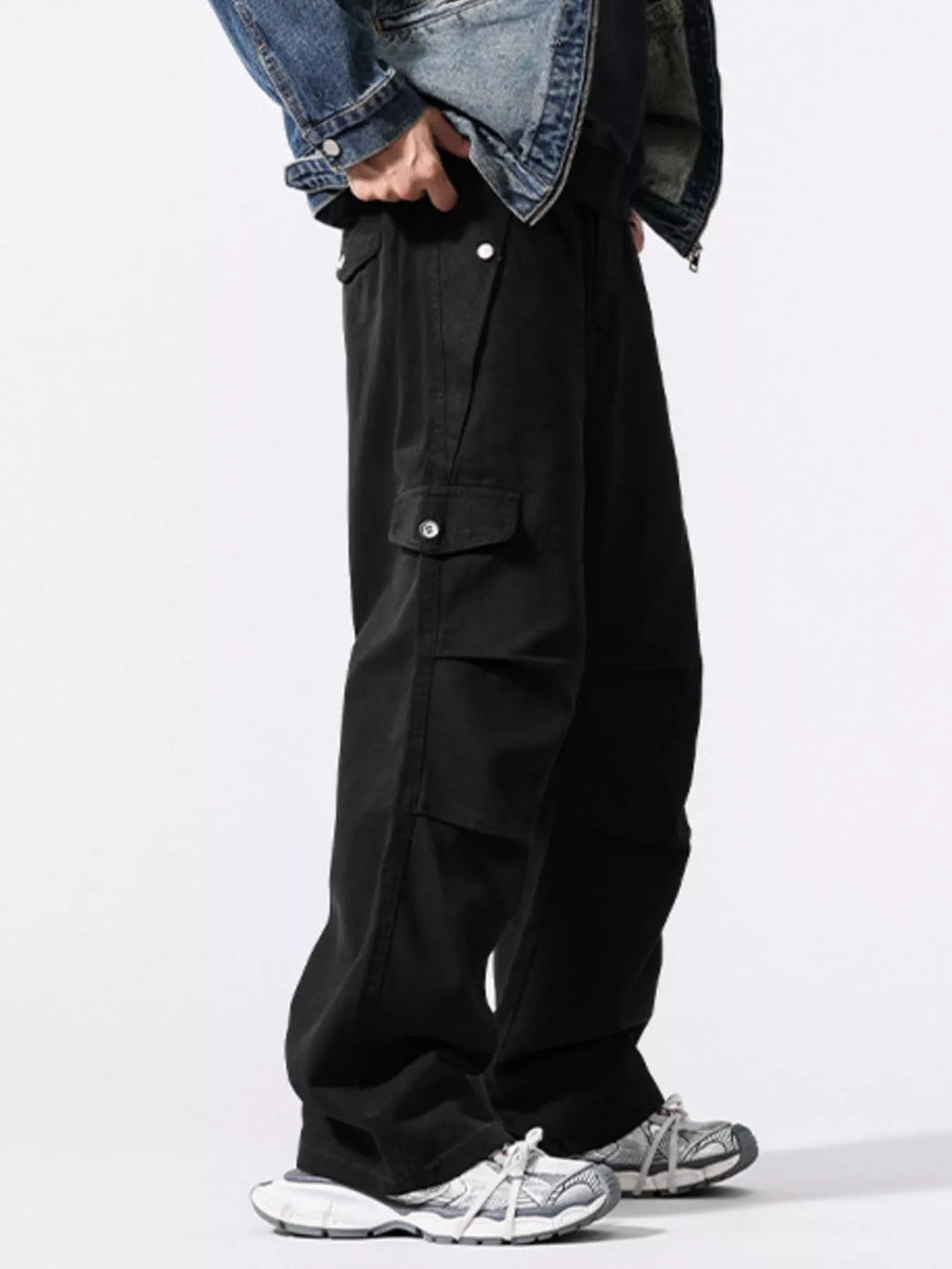 Men's Drawstring Wide Leg Pants