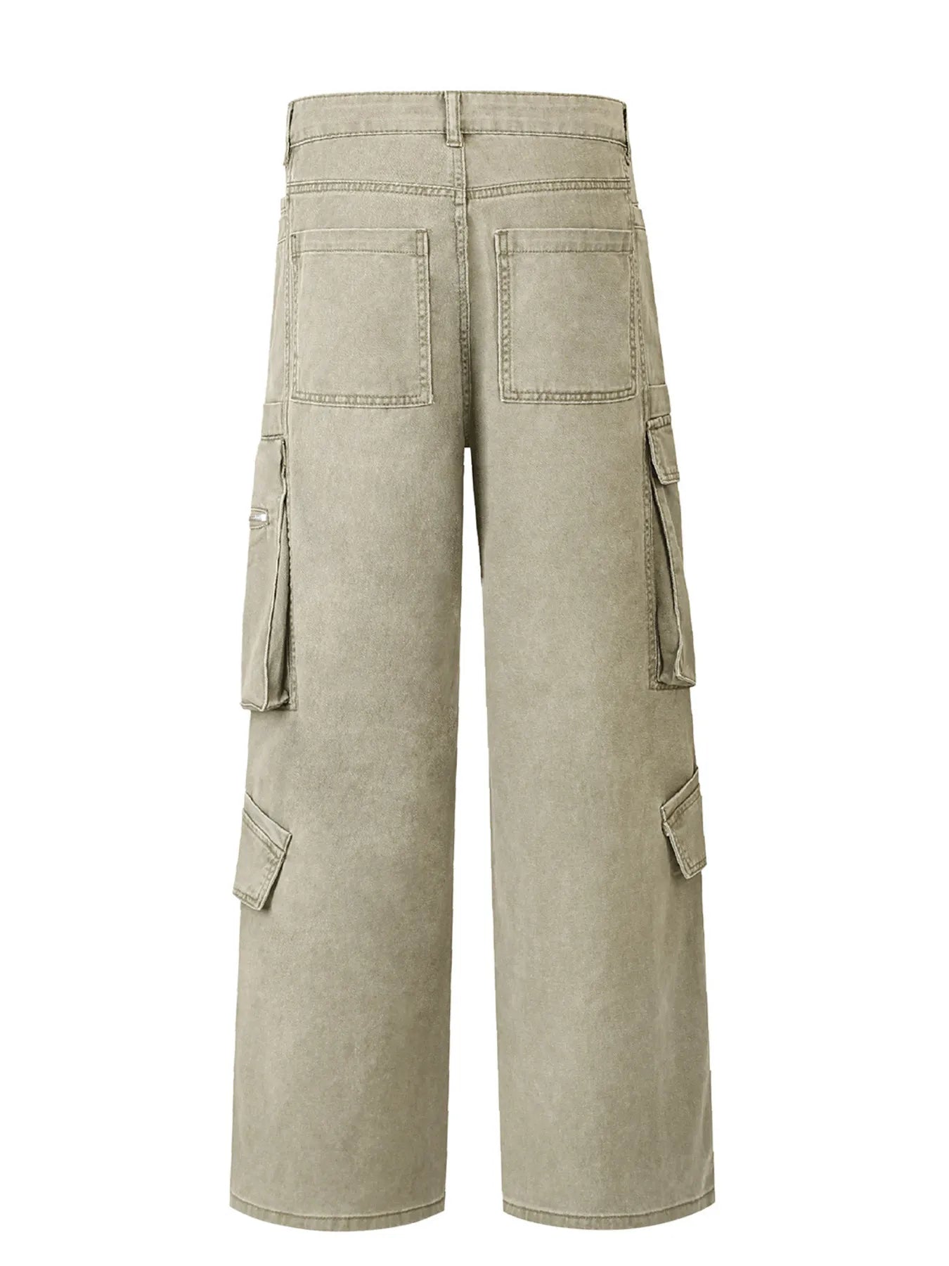 Men's Washed Multi-Pocket Cargo Pants
