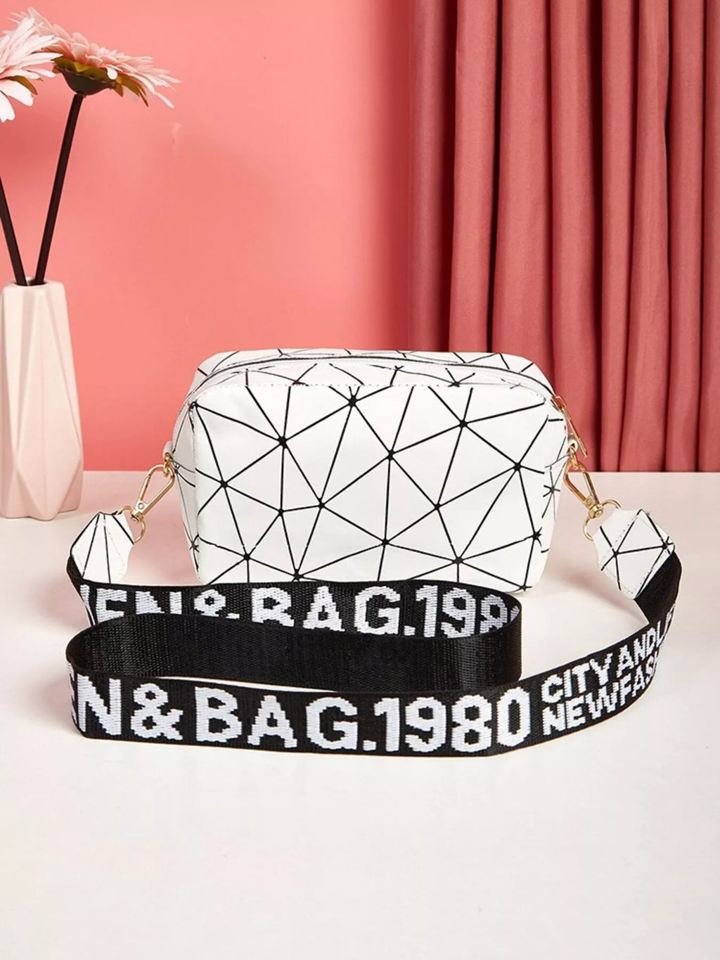 Geometric Pattern Crossbody Bag