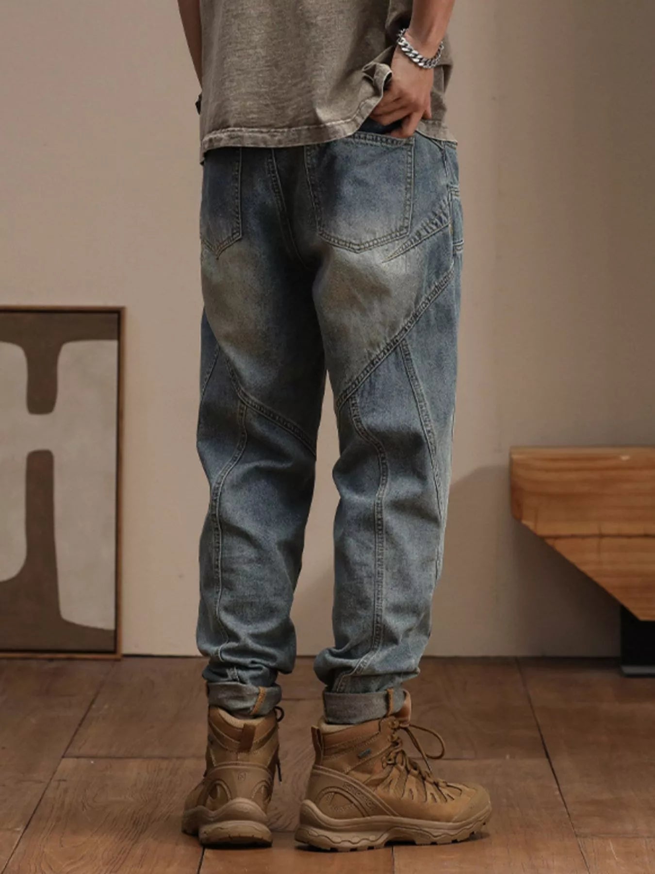 Men's Vintage Wash Relaxed Fit Jeans