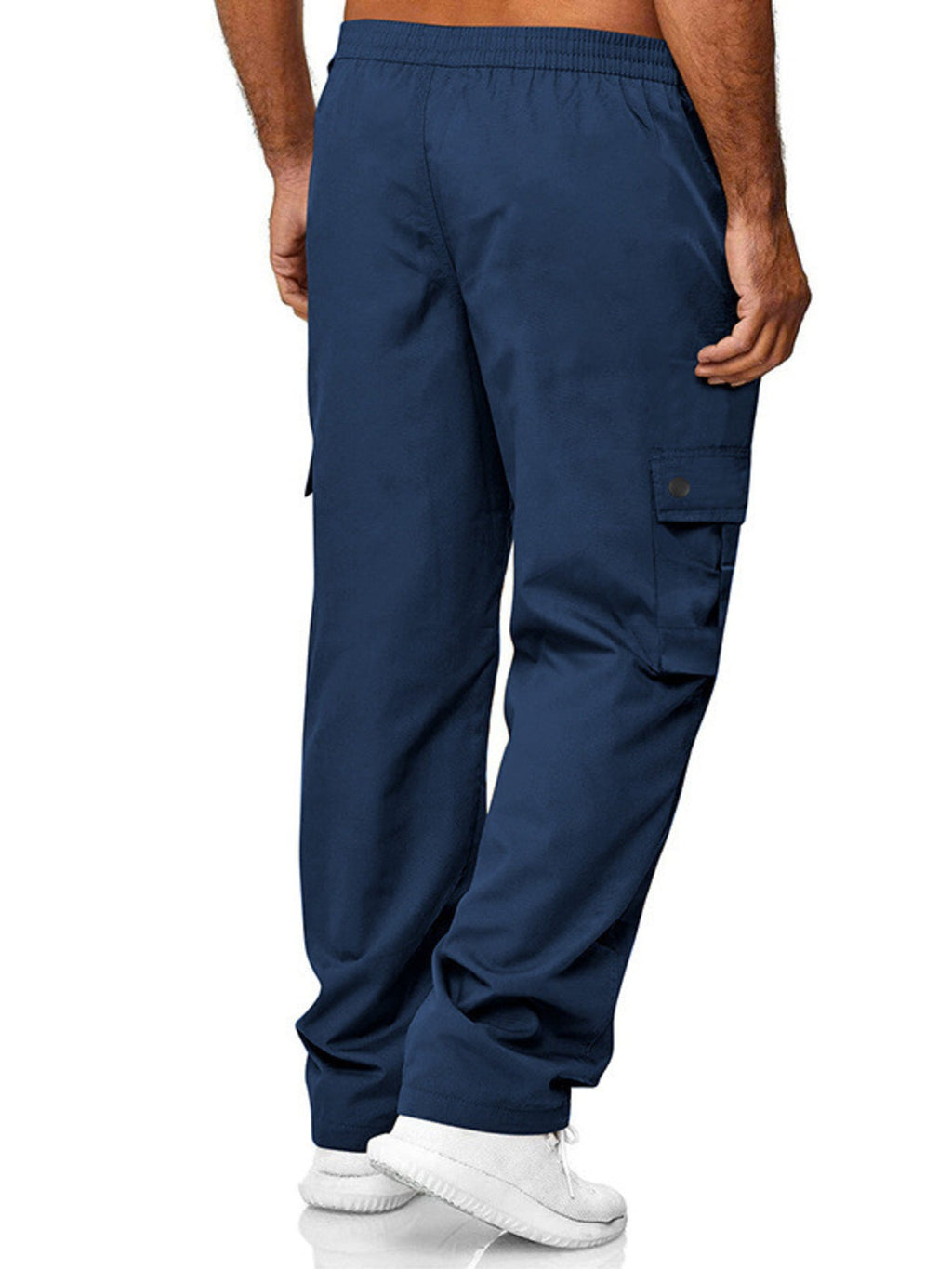 Men's Full Size Cargo Pants with Drawstring Waist Plus Size