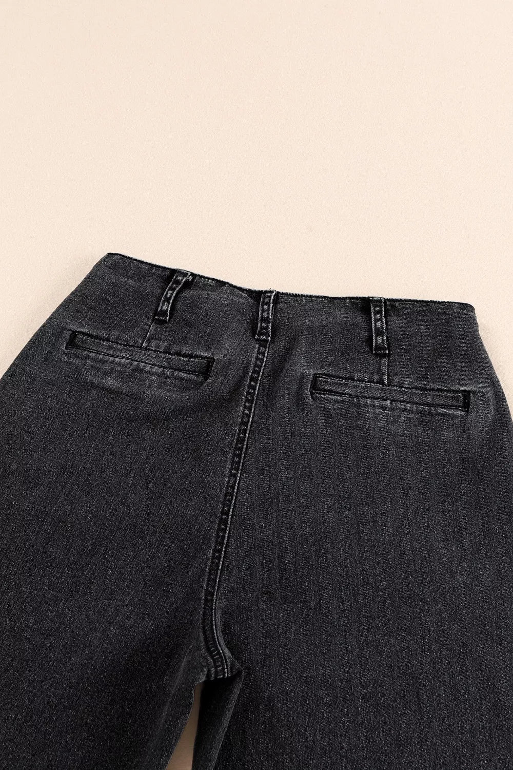 High-Waisted Button-Fly Wide-Leg Jeans
