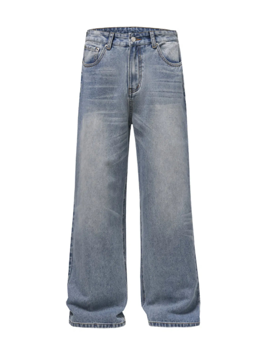 Men's Full Size Wide Leg Washed Baggy Jeans Plus Size