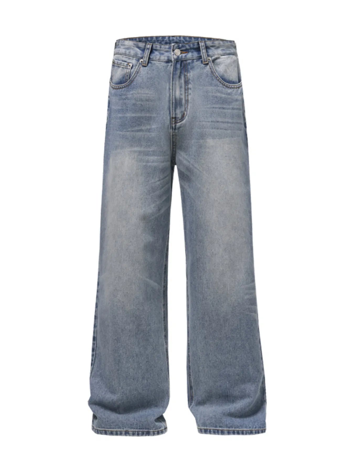 Men's Full Size Wide Leg Washed Baggy Jeans Plus Size