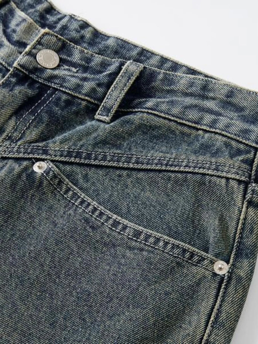 Men's Full Size Vintage Wash Wide Leg Jeans Plus Size