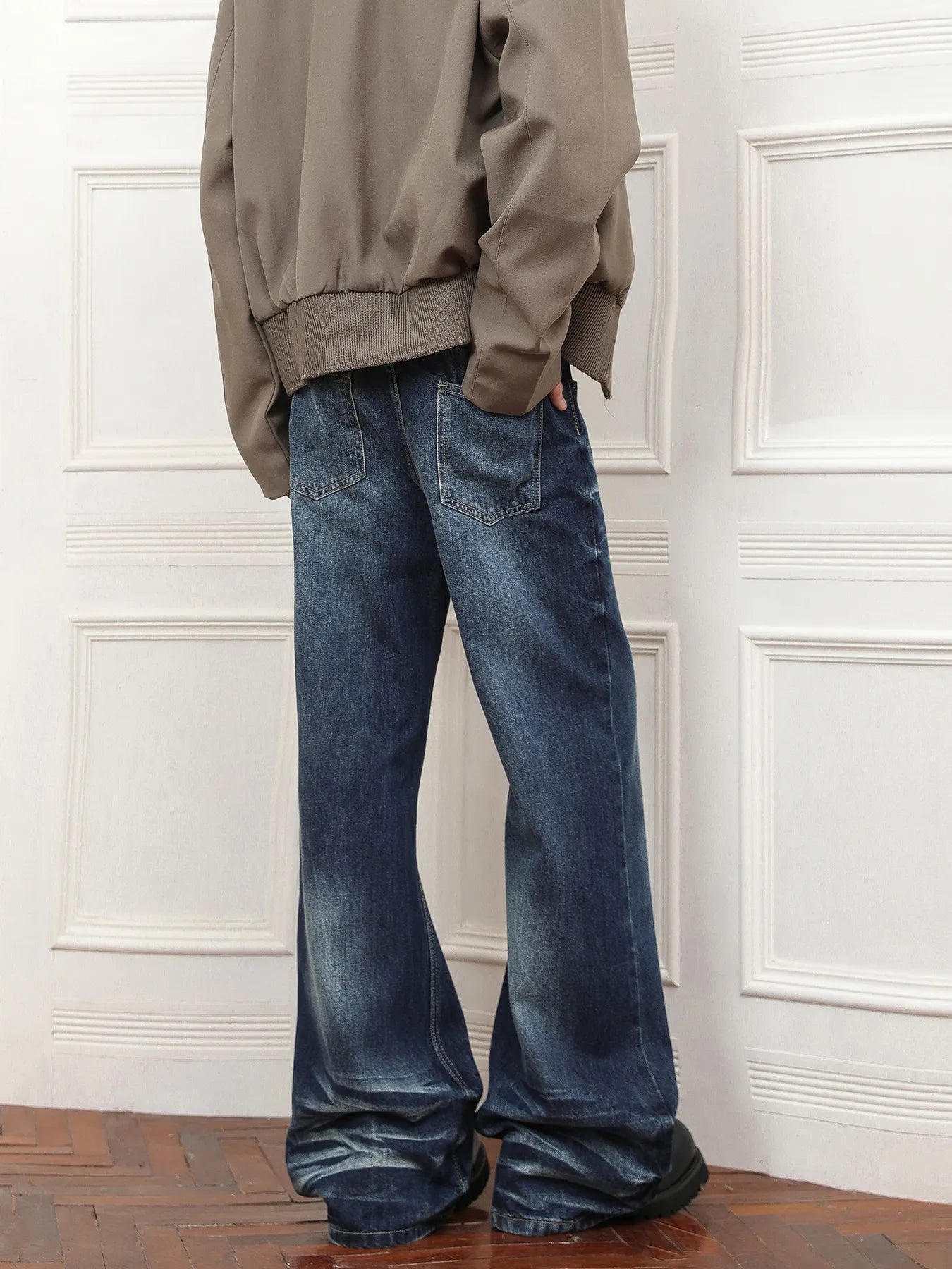 Men's Full Size Wash Loose Fit Jeans Plus Size