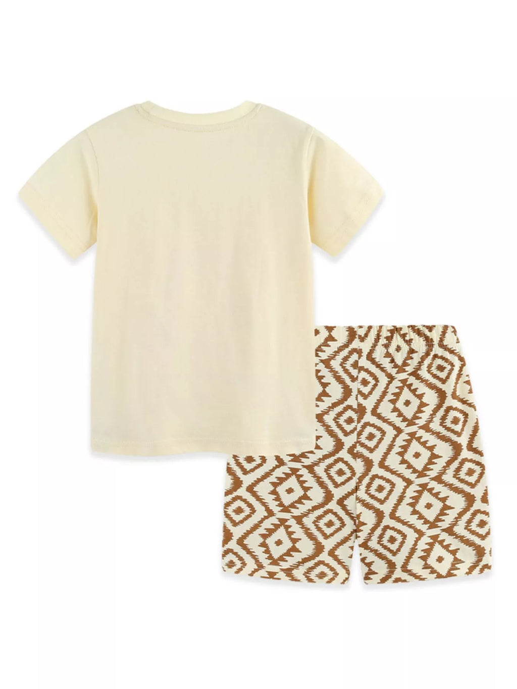 Children's Graphic Tee & Geometric Print Shorts Set