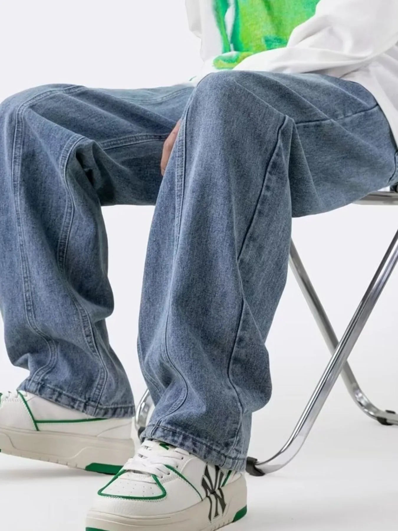 Men's Plus Size Wide Leg Relaxed Fit Jeans