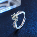 1 Carat Moissanite 925 Sterling Silver Ring