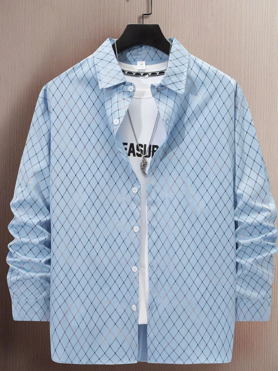Men's Full Size Button Up Long Sleeve Shirt Plus Size