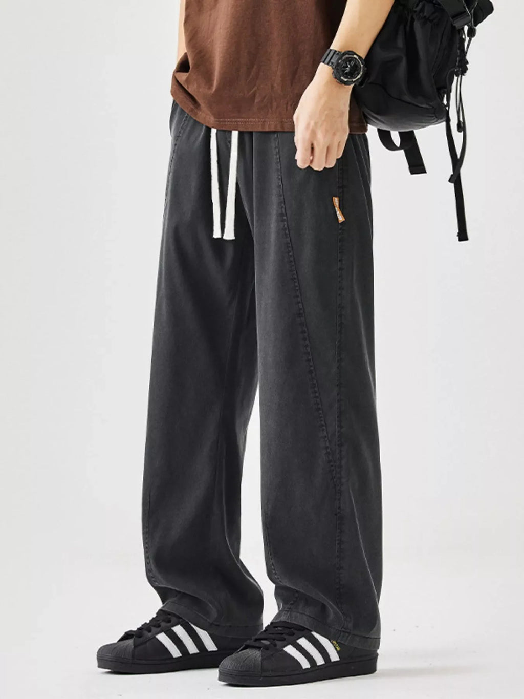 Men's Plus Size Casual Loose Wide Leg Pants