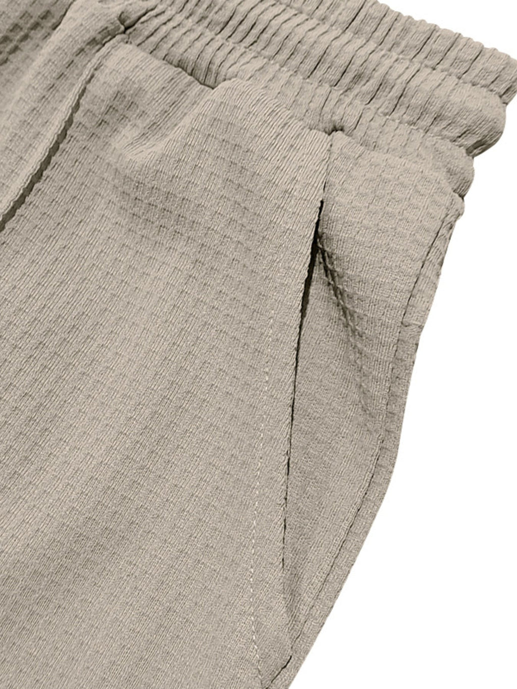 Men's Full Size Textured Drawstring Casual Pants Plus Size