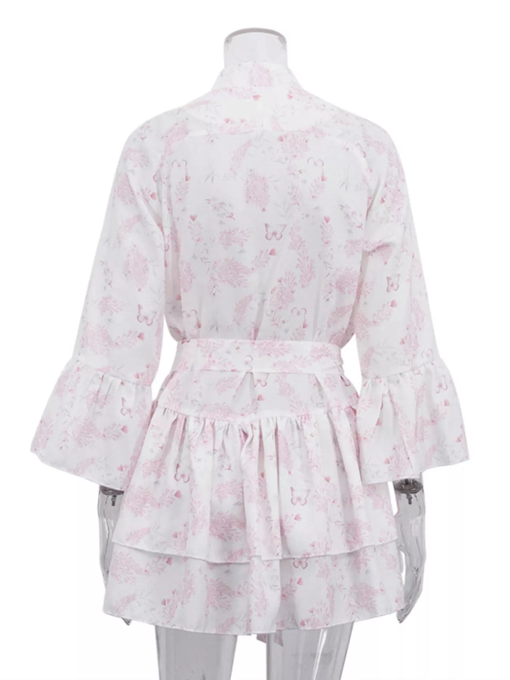 Floral Print Layered Ruffle Dress