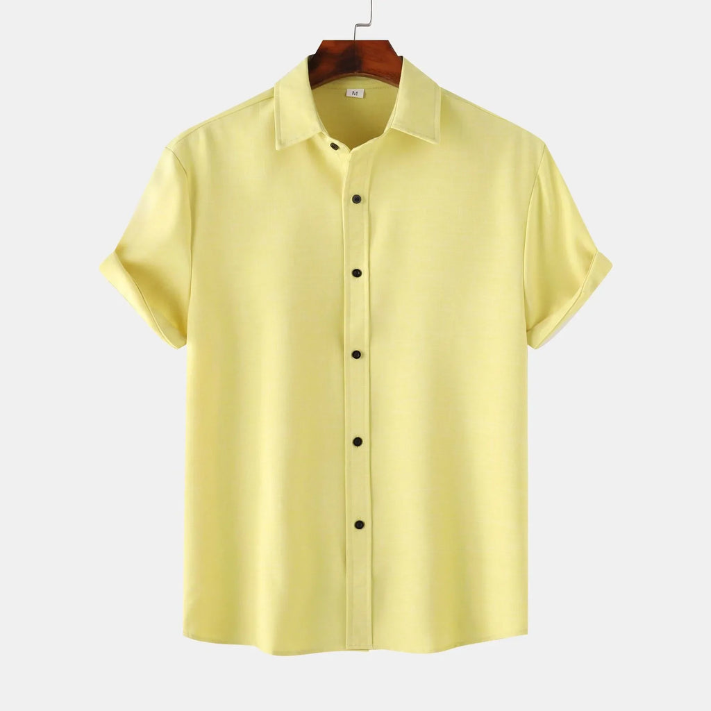 Men's Plus Size Button Up Short Sleeve Shirt