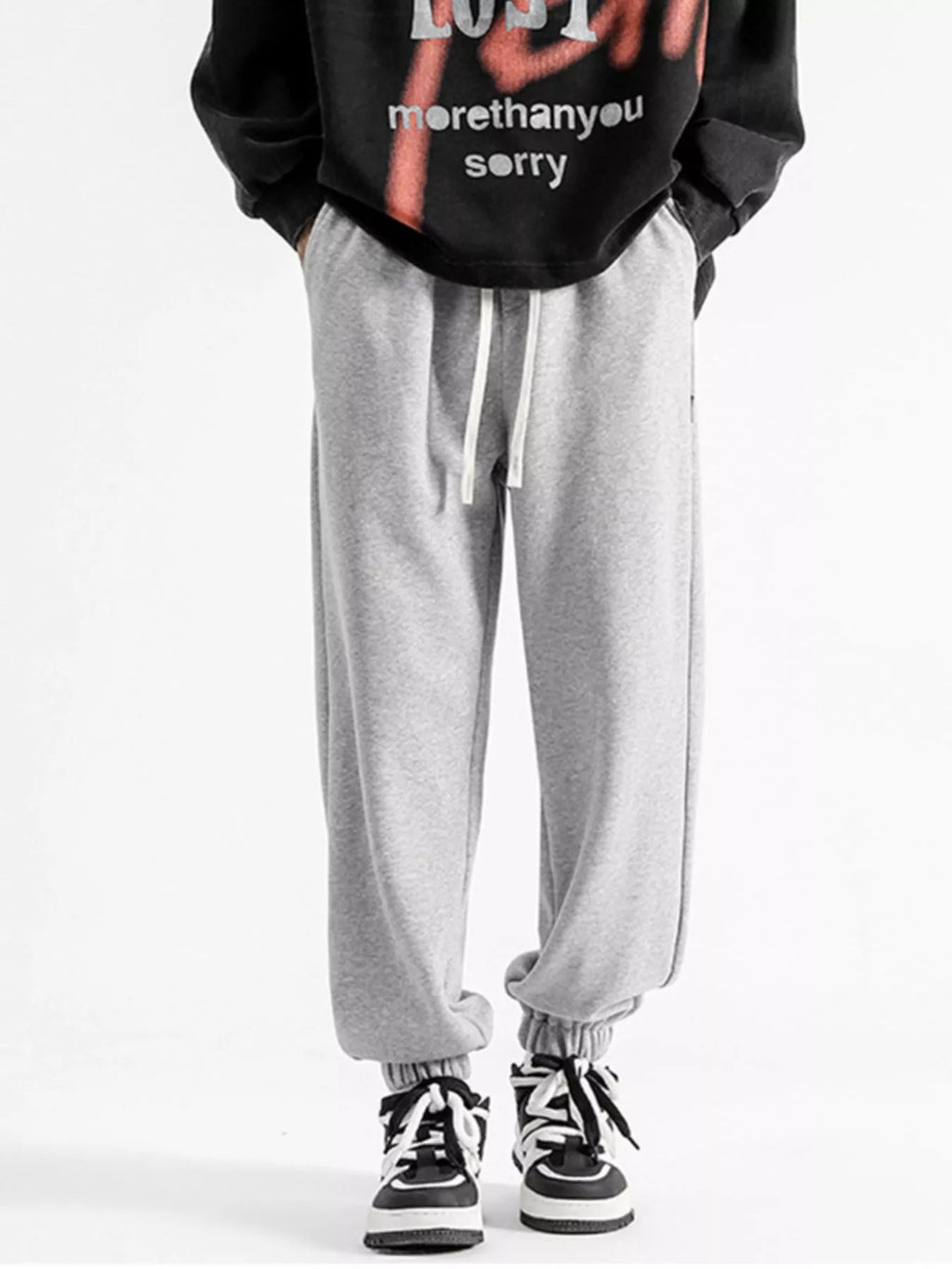 Men's Full Size Relaxed Fit Joggers Plus Size