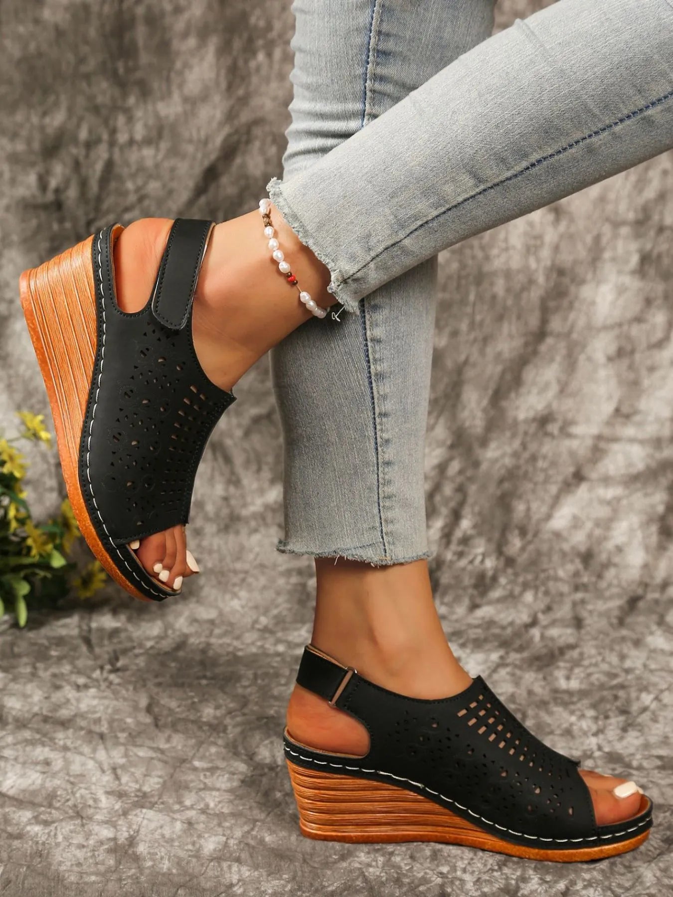 Open Toe Wedge Sandals