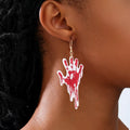 Halloween Bloody Hand Dangle Earrings