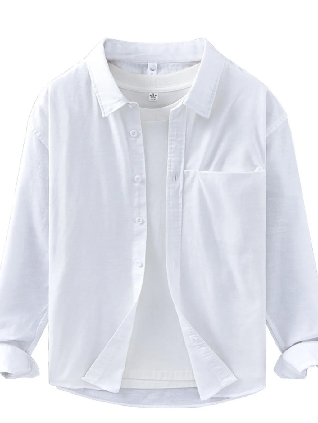 Men's Plus Size Button Up Long Sleeve Shirt