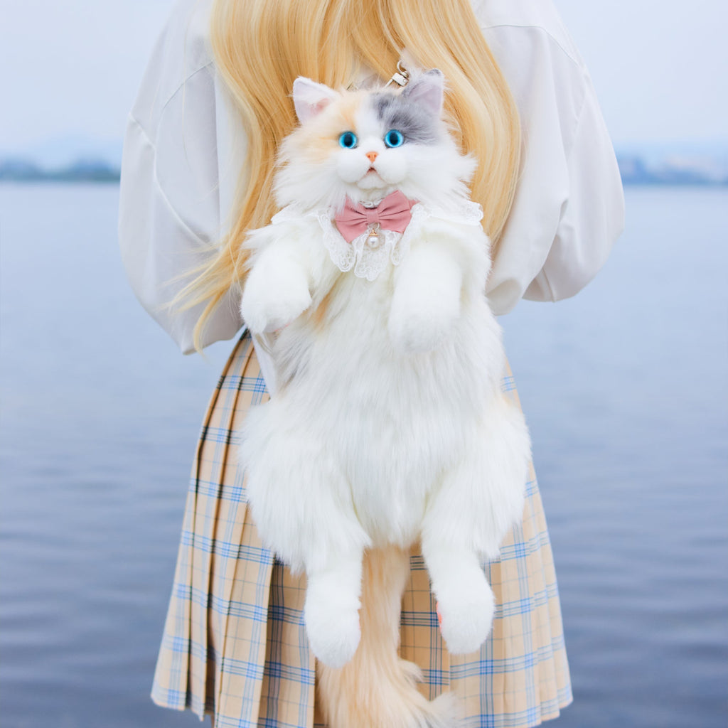 Fairy Light-calico Cat Backpack –Handmade Glowing Plush Gift