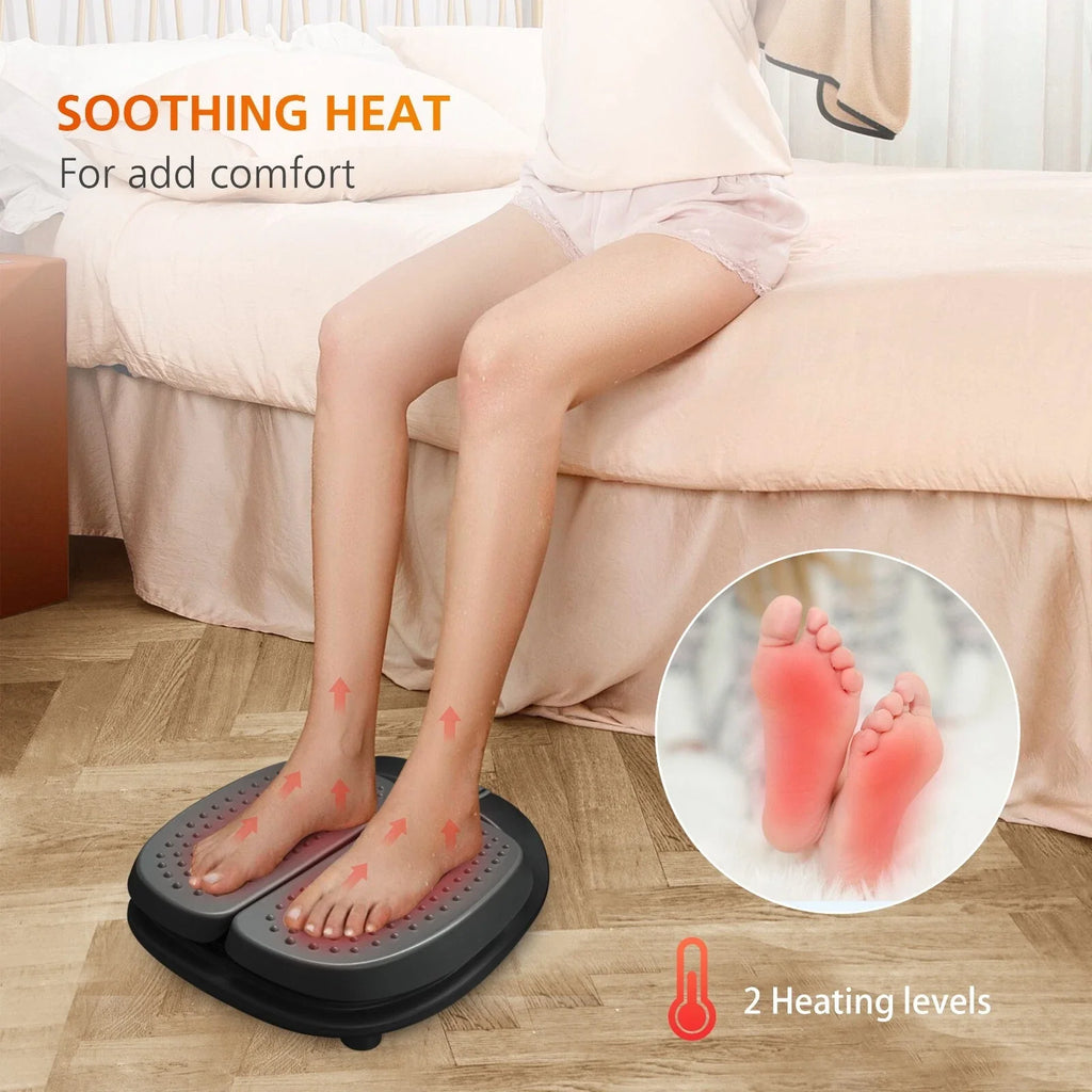 Foot Massager Machine with Heat for Blood Circulation Plantar Fasciitis, Black