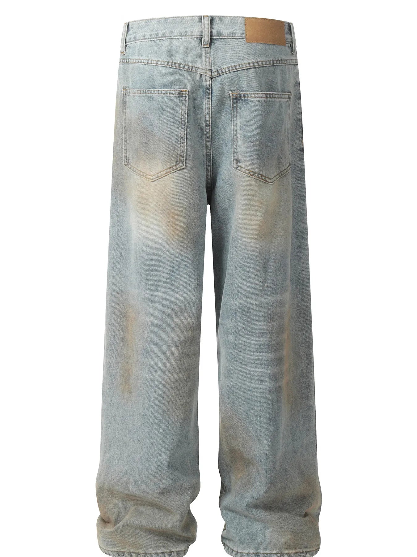 Men's Vintage Wash Wide Leg Pocket Jeans
