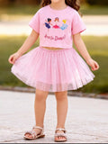 Children's Graphic T-Shirt and Skirt Set