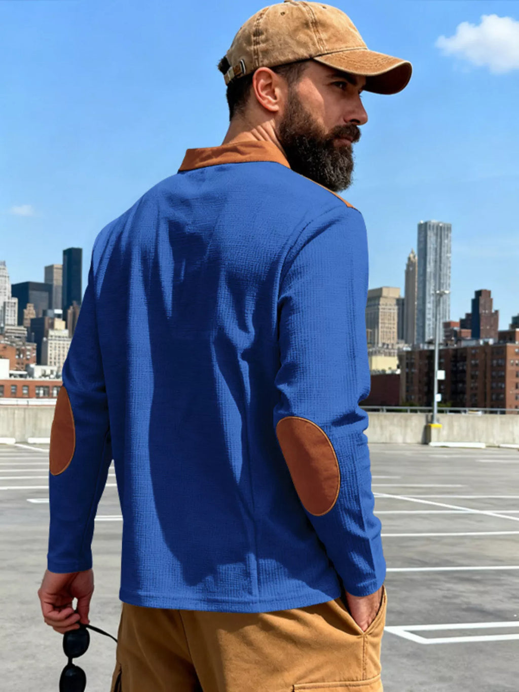 Men's Full Size Vintage Lace-Up Long Sleeve T-Shirt Plus Size