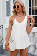 Florira Eyelet Round Neck Tank
