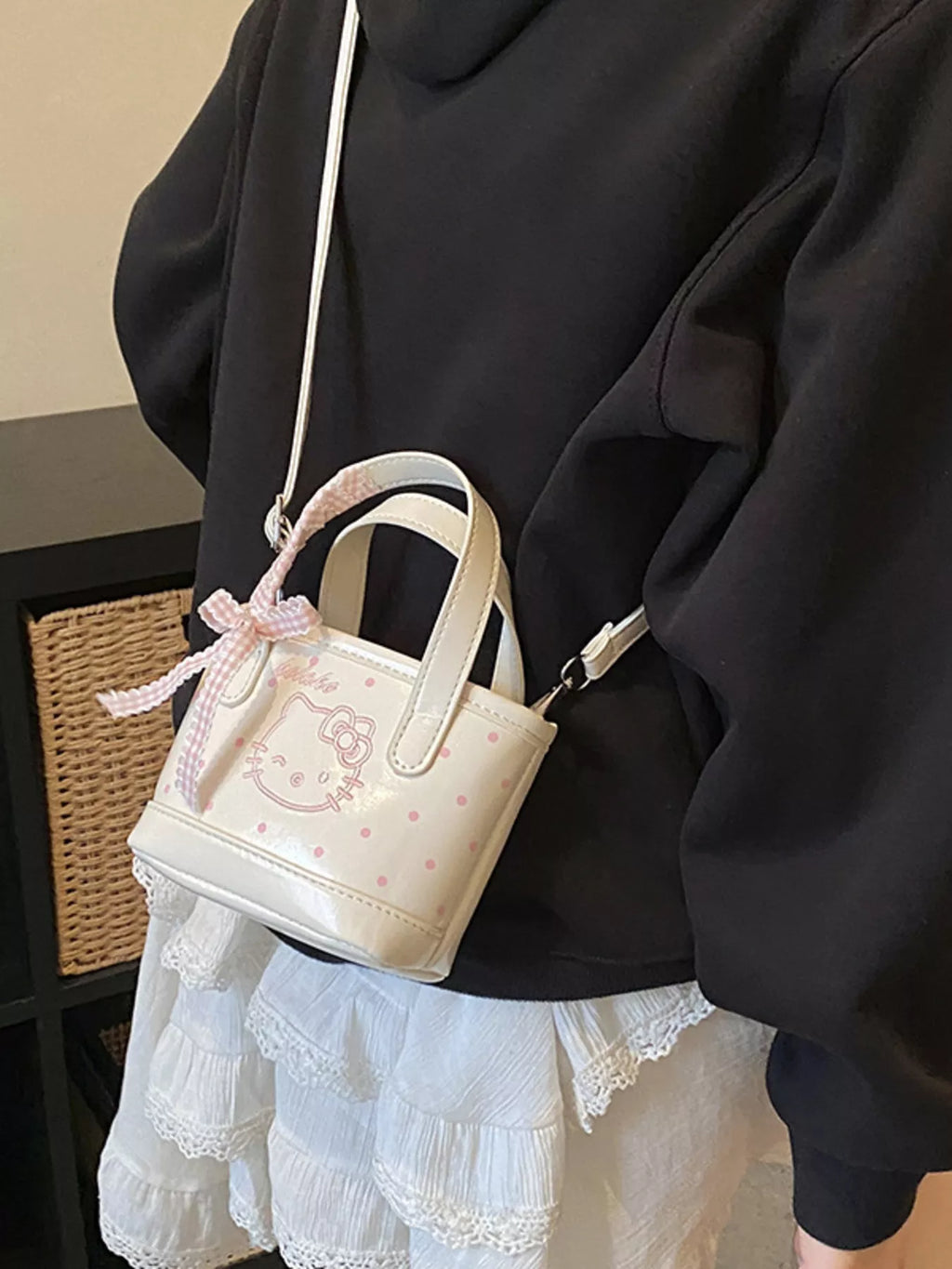 Polka Dot Mini Crossbody Bag