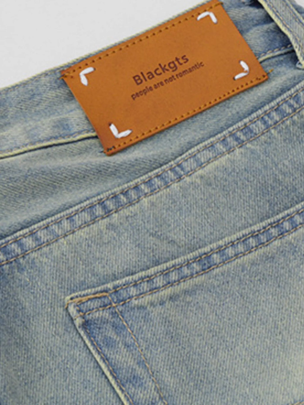 Men's Washed Straight Leg Jeans