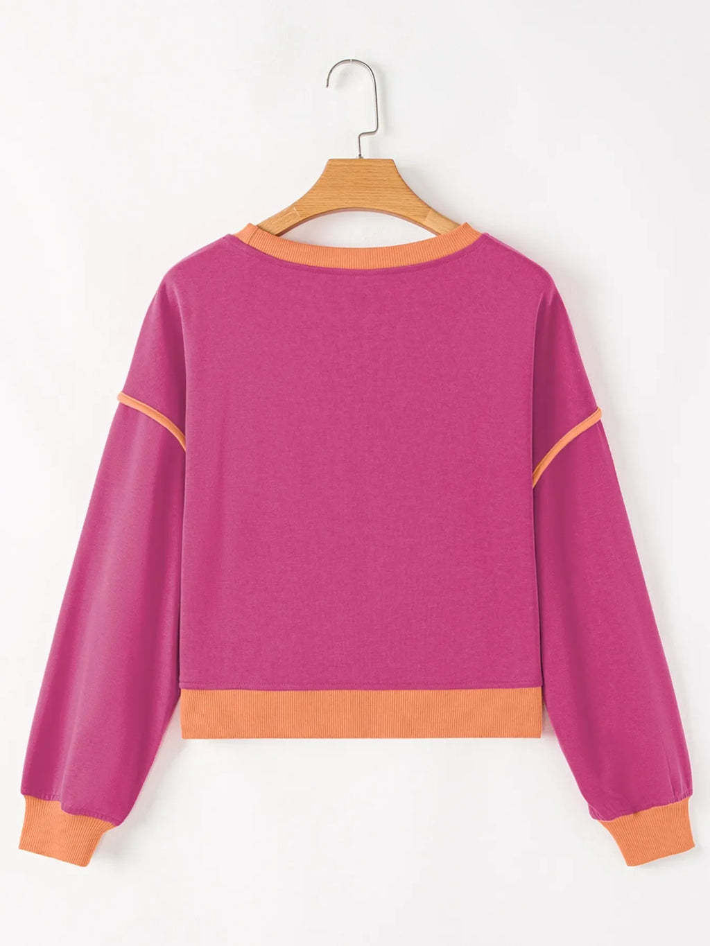 Contrast Trim Long Sleeve Top and Skort Set