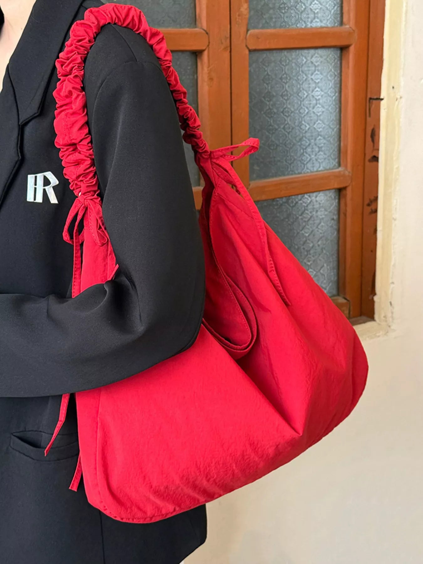 Ruched Handle Crossbody Bag