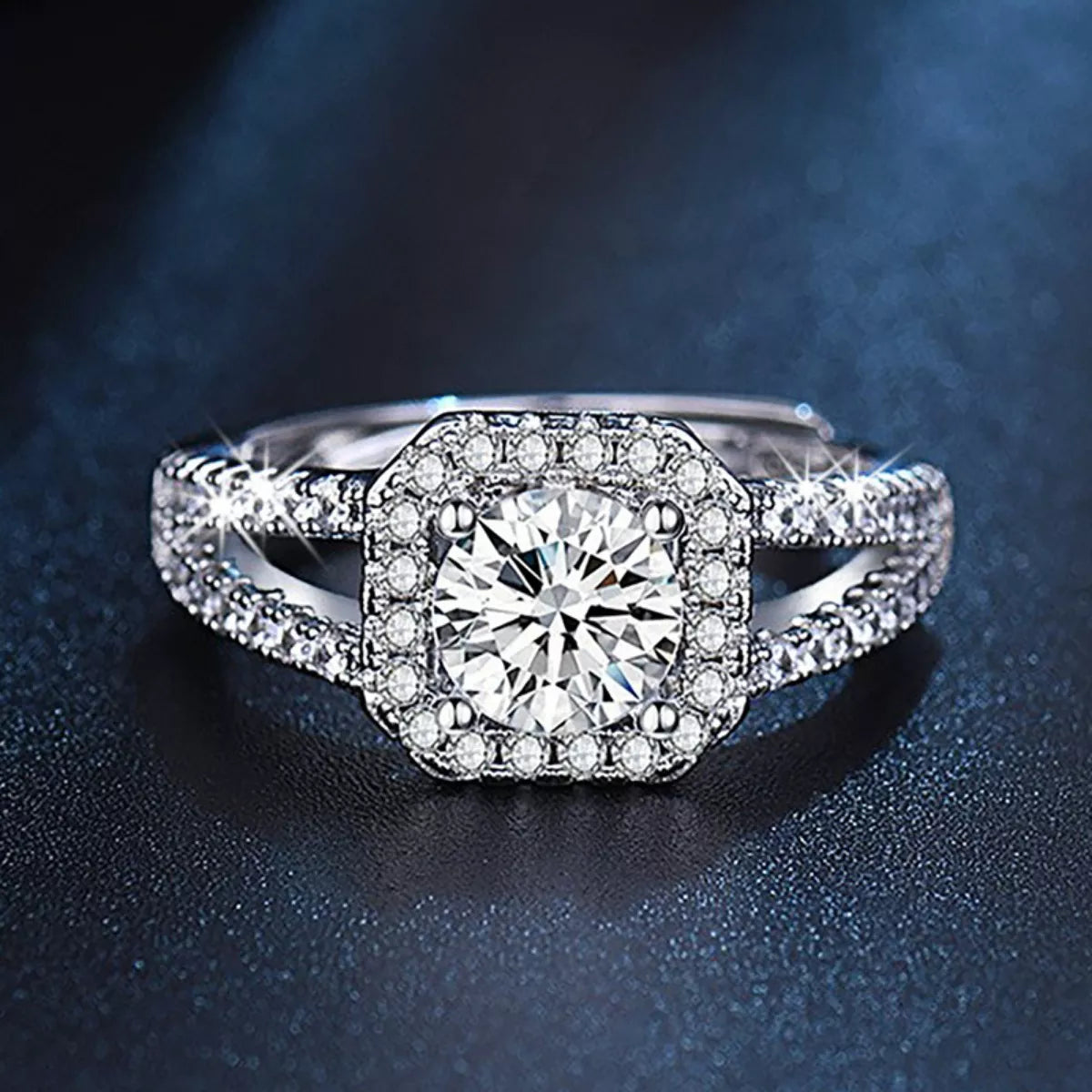 1 Carat Moissanite 925 Sterling Silver Ring