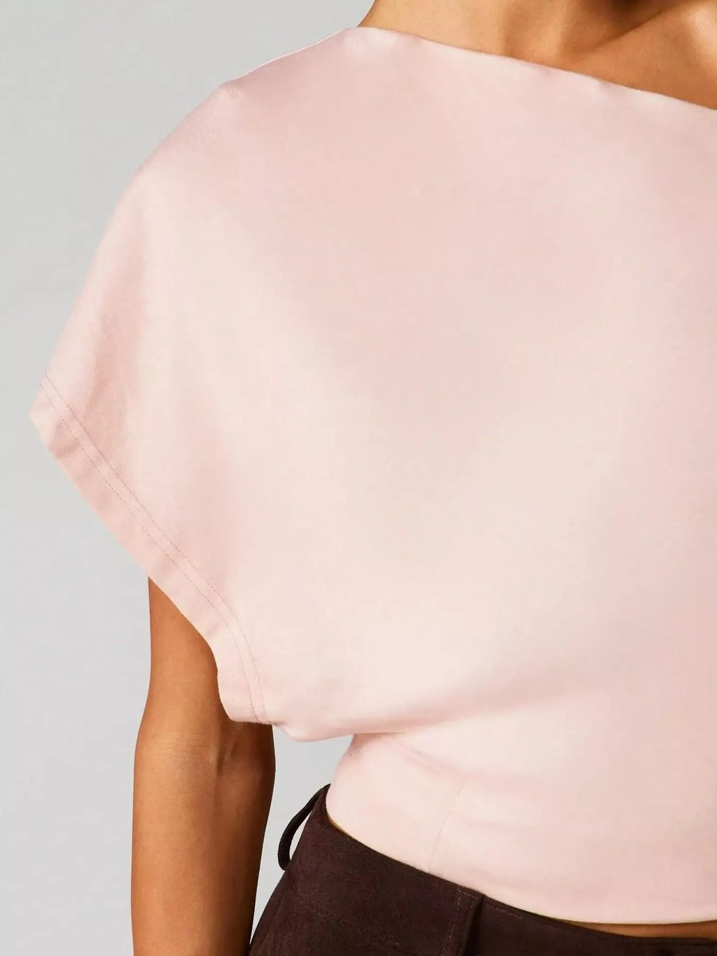 One Shoulder Crop T-Shirt