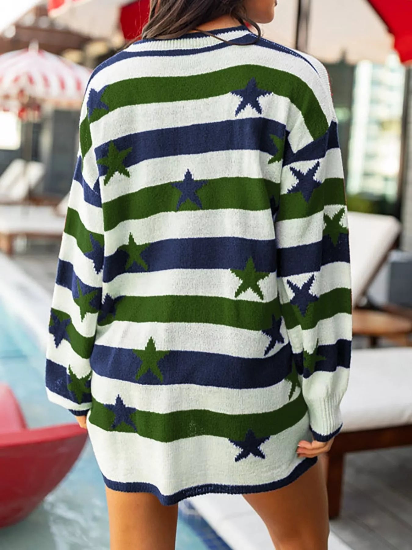 Stars and Stripes Long Sleeve Sweater