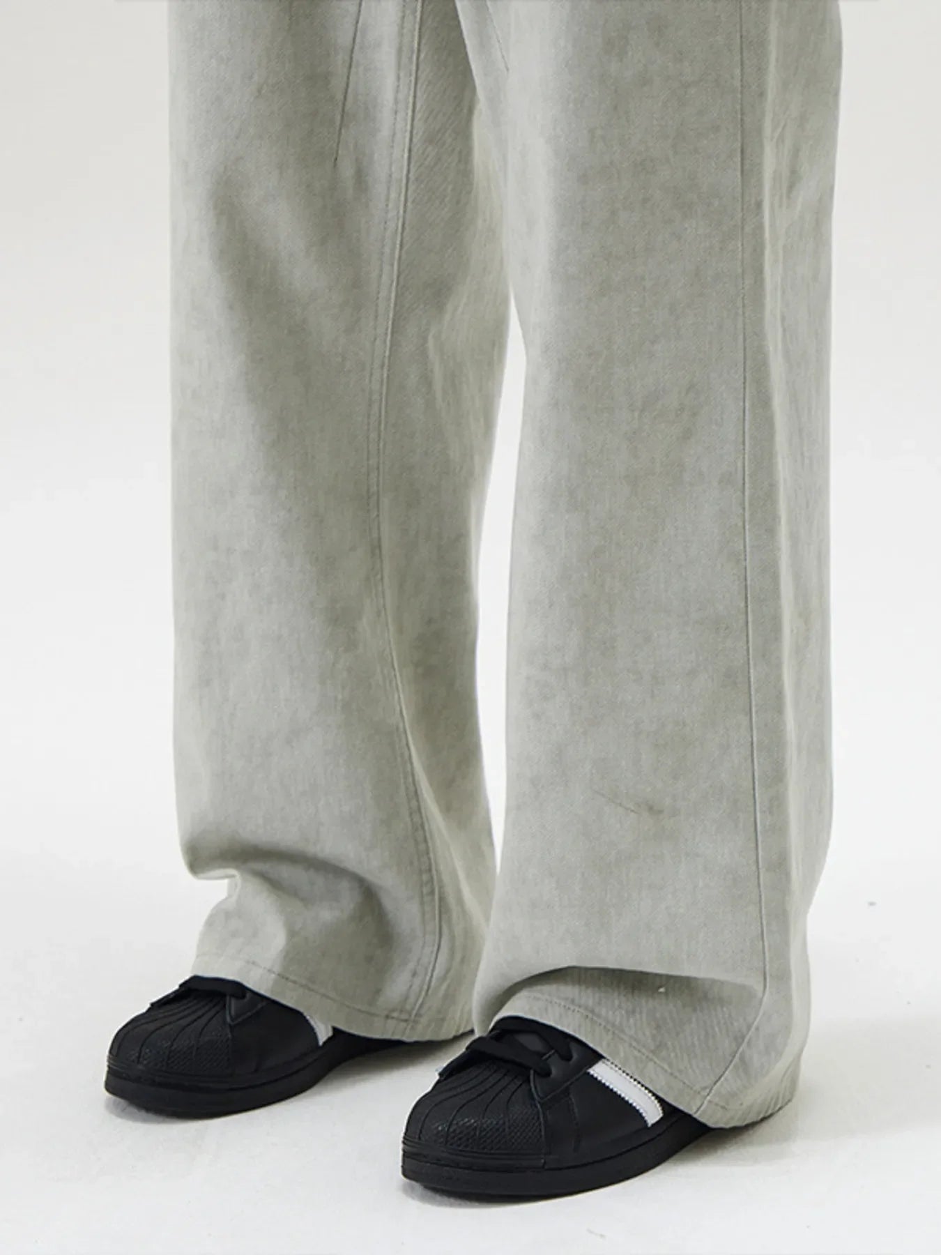 Men's Full Size Washed Wide Leg Pants Plus Size